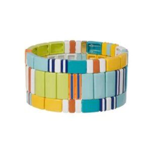 Roxanne Assoulin Sea Breeze Bracelets Set of 3 Green White